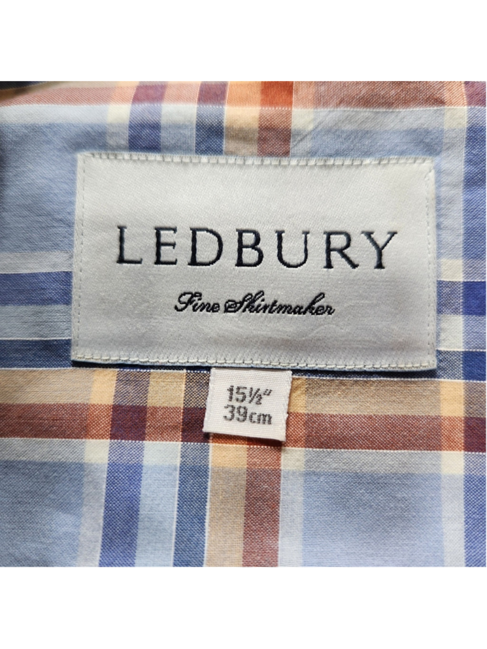 Ledbury Fine Shirtmaker Mens Dress Shirt Size 15.5 Button Down Long Sleeves